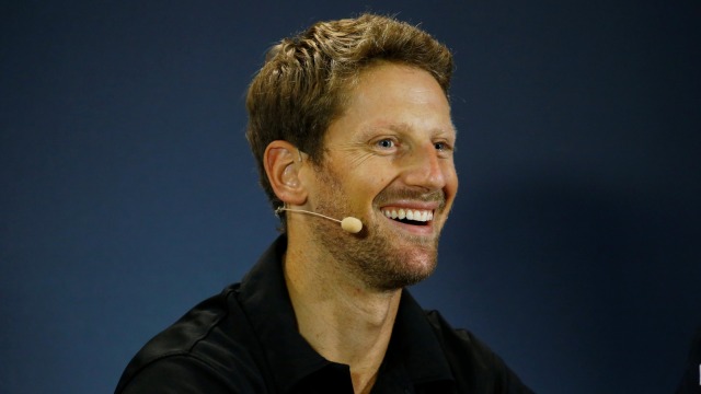 Romain Grosjean dalam sesi konferensi pers jelang Grand Prix Formula 1 Singapura. Foto: Reuters/Feline Lim