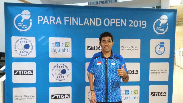 David Jacobs juara turnamen para tenis meja Finlandia Terbuka. Foto: KBRI Finlandia