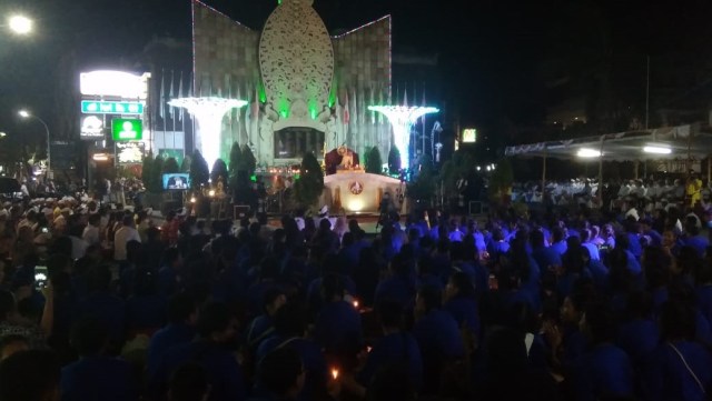Suasana peringatan 17 tahun bom Bali di monumen Ground Zero, Kuta, Sabtu (12/10) - kanalbali/KR13