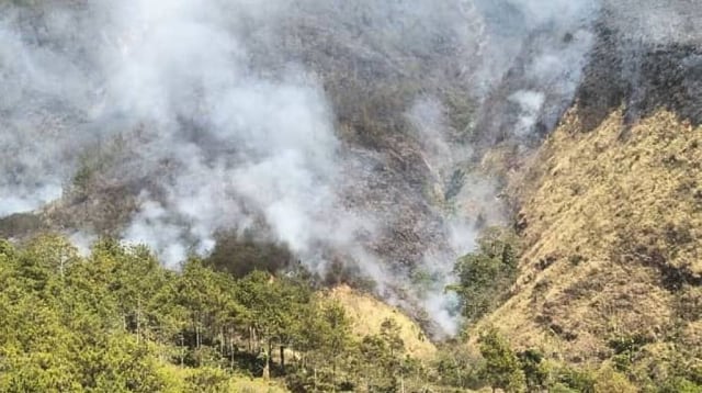 Kebakaran di Gunung Ringgit semakin meluas/ foto: IG @JendelaLangit