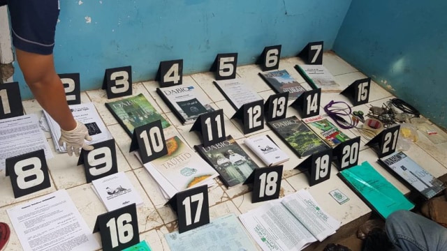 Barang bukti, Teroris, Tambun, Bekasi