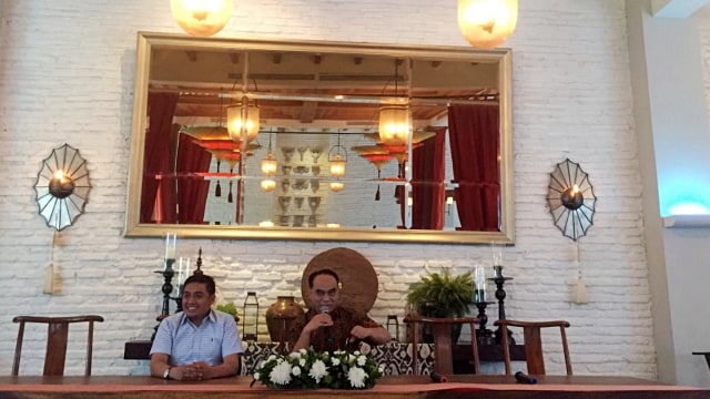 Konferensi pers relawan Jokowi soal acara Inaugurasi Pelantikan Presiden pada 20 Oktober 2019, Senin (14/10/2019). Foto: Ricky Febrian/kumparan