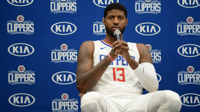 Bintang anyar Los Angeles Clippers, Paul George.  Foto: Gary A. Vasquez-USA TODAY Sports