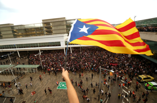 Bentrokan di Catalunya, Barcelona, Spanyol