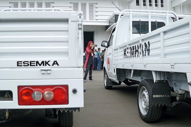 Mobil esemka yang di beli oleh Kementerian Pertahanan (Kemhan), Selasa (15/10/2019). Foto: Helmi Afandi Abdullah/kumparan