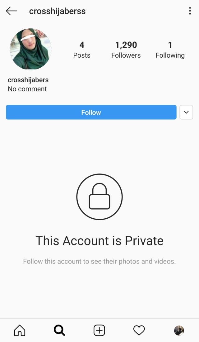 Akun Instagram yang mengaku sebagai crosshijaber. Foto: Instagram/@crosshijabers