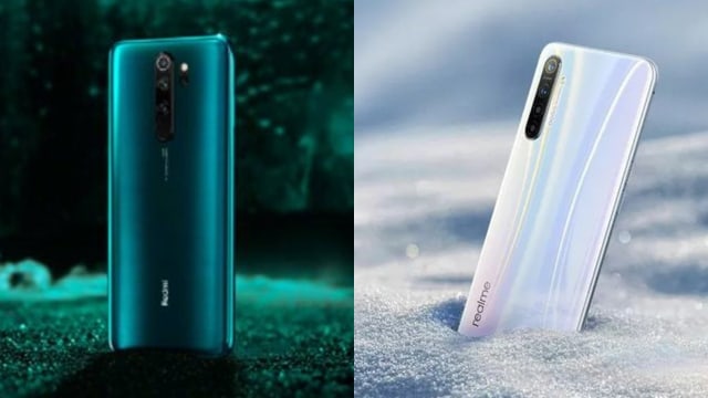 Redmi Note 8 Pro dan Realme XT. Foto: Xiaomi, Realme