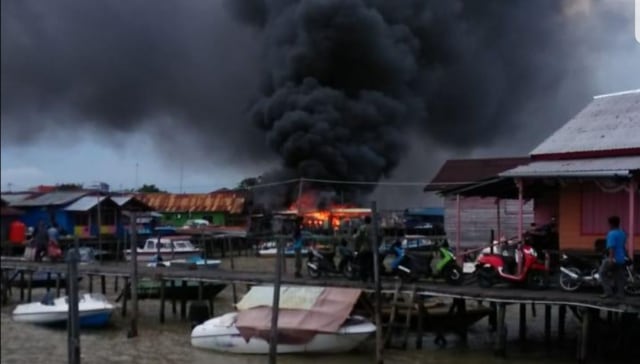 Suasana kebakaran di PPU, Rabu (17/10/2019). Foto: Istimewa