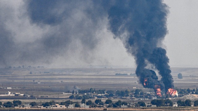 Ilustrasi serangan ke Kurdi. Foto: AFP