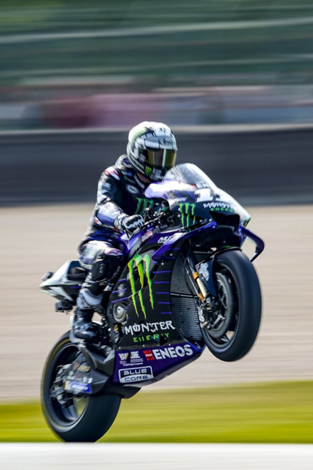Maverick Vinales melesat. Foto: Dok. Yamaha MotoGP