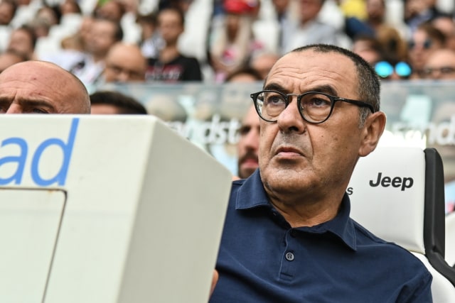 Pelatih Juventus, Maurizio Sarri. Foto: AFP/Andreas Solaro