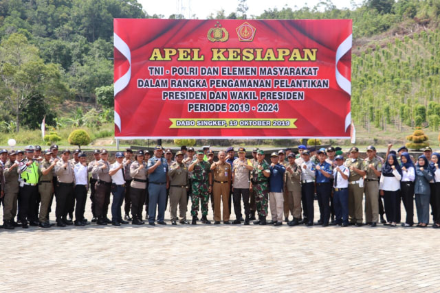 TNI-Polri di Lingga Solid Jaga Keamanan Jelang Pelantikan Presiden