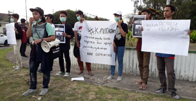 Geraka Pelajar Yogyakarta (GPY) di Bundaran UGM, Minggu (20/10/20q9). Foto: Dionysius.