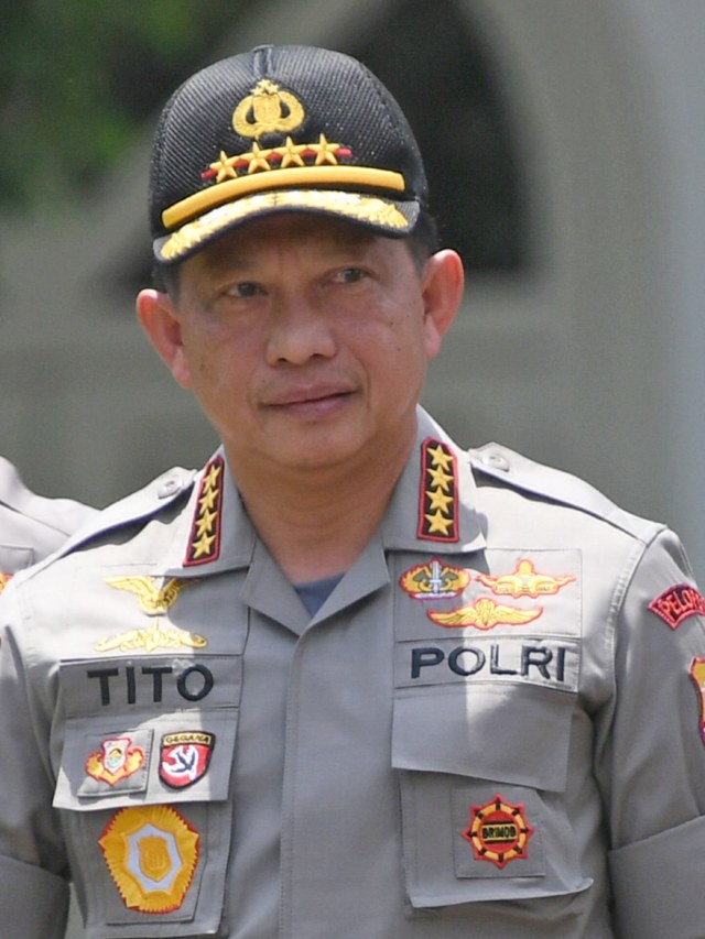 Kapolri Jenderal Pol Tito Karnavian di Istana Kepresidenan, Jakarta.  Foto: ANTARA FOTO/Wahyu Putro A