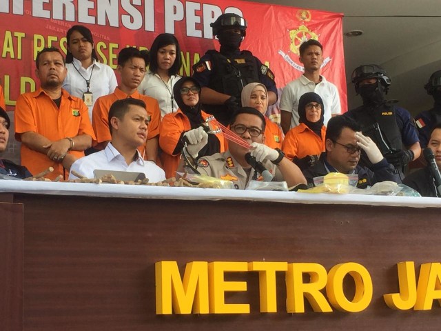 Jumpa pers kasus percobaan menggagalkan pelantikan presiden dan wakil presiden terpilih di Polda Metro Jaya. Foto: Raga Imam/kumparan