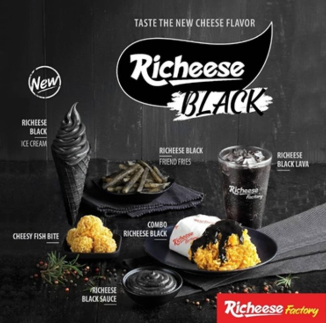 Beragam menu Richeese Black | Photo by @richeese_factory