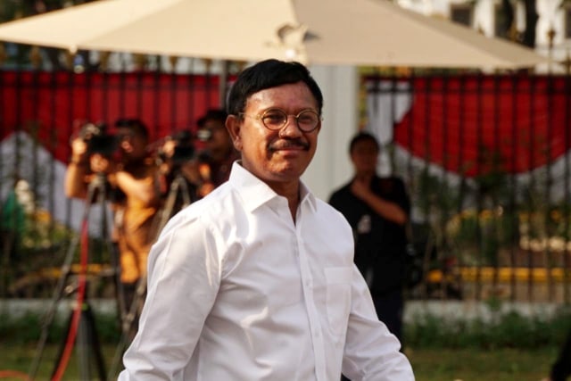 Johnny G Plate tiba di Kompleks Istana Kepresidenan