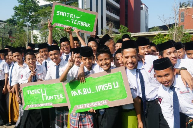 Suasana peringatan hari santri di pesantren tahfizh Daarul Qur'an 