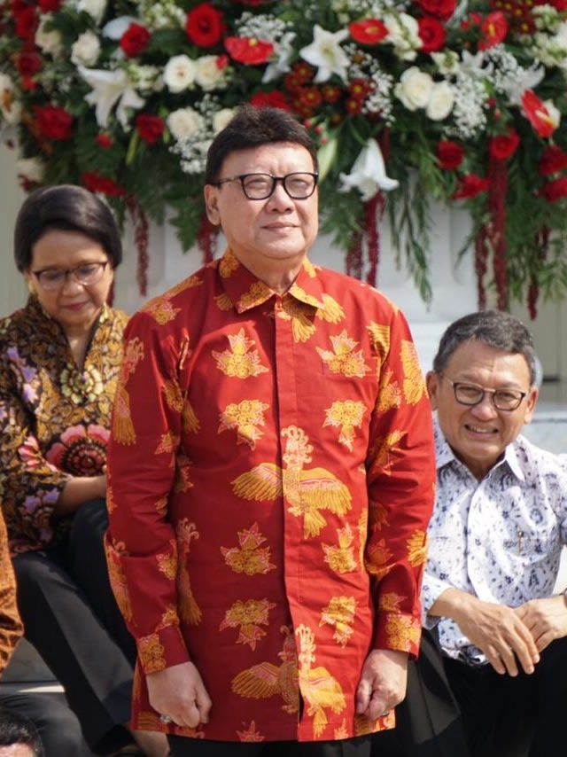 Menteri PAN RB, Tjahjo Kumolo saat perkenalan Menteri Kabinet Indonesia Maju di Istana Kepresidenan, Jakarta. 
 Foto: Kevin S. Kurnianto/kumparan 