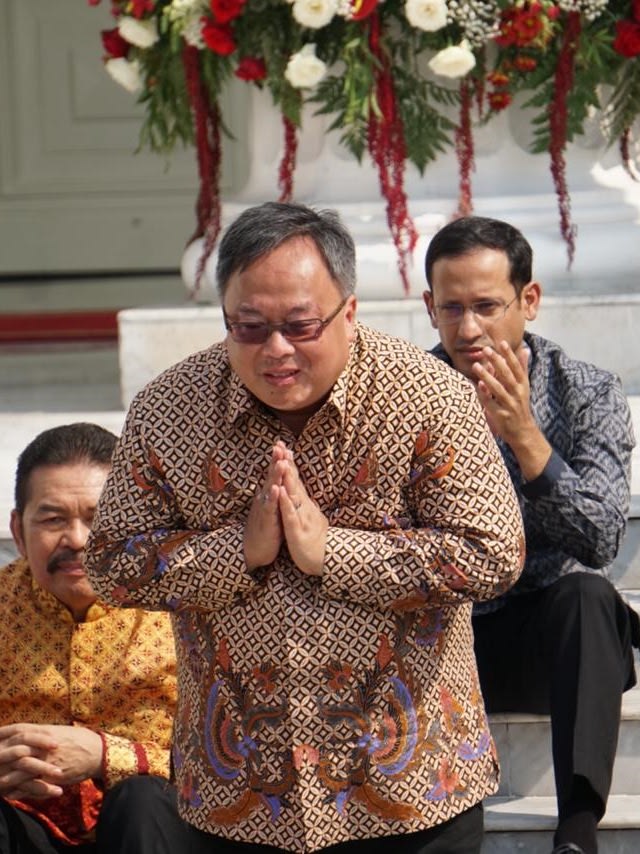 Menristek, Bambang Brodjonegoro saat perkenalan Menteri Kabinet Indonesia Maju di Istana Kepresidenan, Jakarta.  Foto: Kevin S. Kurnianto/kumparan 