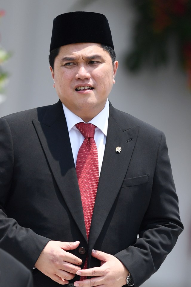 Menteri BUMN Erick Thohir di Istana Merdeka, Jakarta.  Foto: ANTARA FOTO/Wahyu Putro A