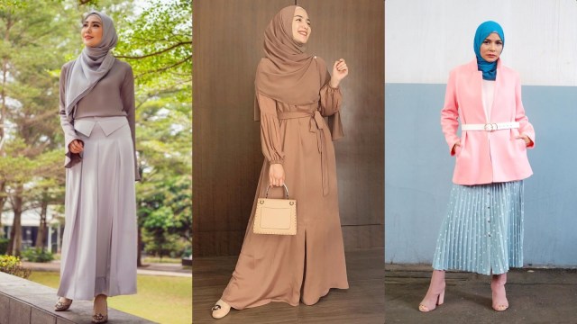 Aneka gaya hijab selebriti yang telah berhijrah. Foto: Instagram/@fenitarie, @citraciki, @meisya__siregar