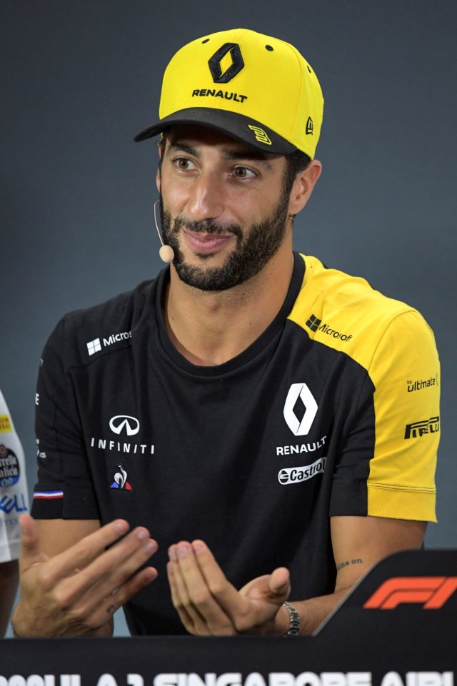 Pebalap Renault, Daniel Ricciardo. Foto: Roslan RAHMAN / AFP