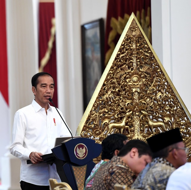 Presiden Joko Widodo saat sidang kabinet paripurna perdana di Istana Merdeka, Jakarta, Kamis (24/10/2019). Foto: Dok. Rusman - Biro Pers Sekretariat Presiden