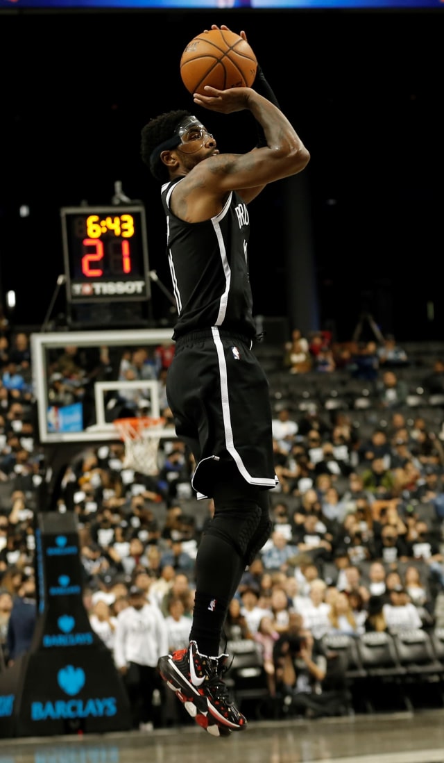 Bintang Brooklyn Nets, Kyrie Irving.  Foto: Nicole Sweet-USA TODAY Sports