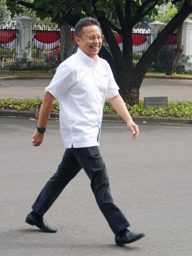 Budi Gunadi Sadikin tiba di Istana Kepresidenan, Jumat (25/10/2019) Foto: Kevin S. Kurnianto/kumparan
