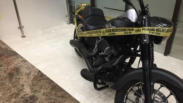 Harley Davidson dipamerkan di Bareskrim Polri
