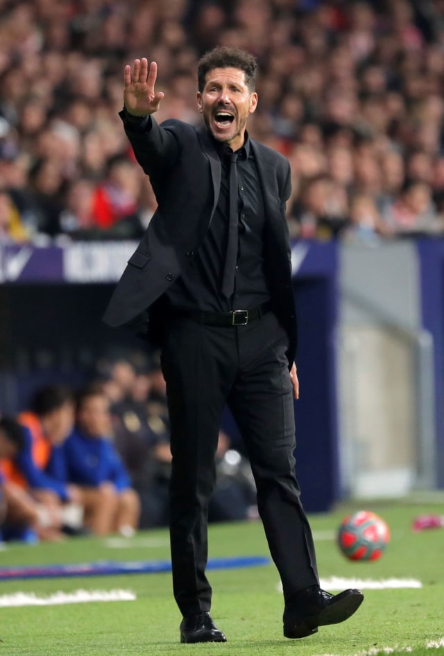 Diego Simeone di laga Atletico Madrid vs Athletic Bilbao. Foto: REUTERS/Susana Vera