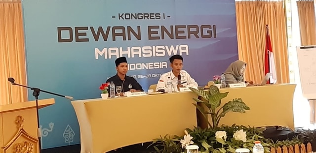 Kongres I Dewan Energi Mahasiswa di Yogyakarta, Senin (28/10/2019). Foto: len.