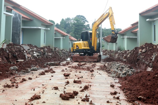 Suasana pembangunan perumahan bersubsidi. Foto: Iqbal Firdaus/kumparan