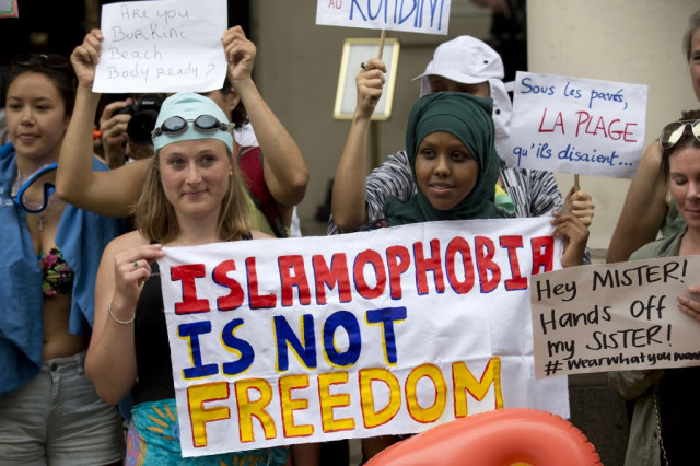 Aksi menentang Islamofobia di London, Inggris Foto: AFP/Justin Tallis