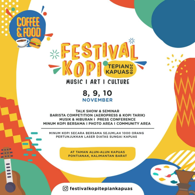 Festival Kopi akan digelar pada 8-10 November mendatang di Taman Alun-Alun Kapuas, Pontianak. Foto: Dok Hi!Pontianak