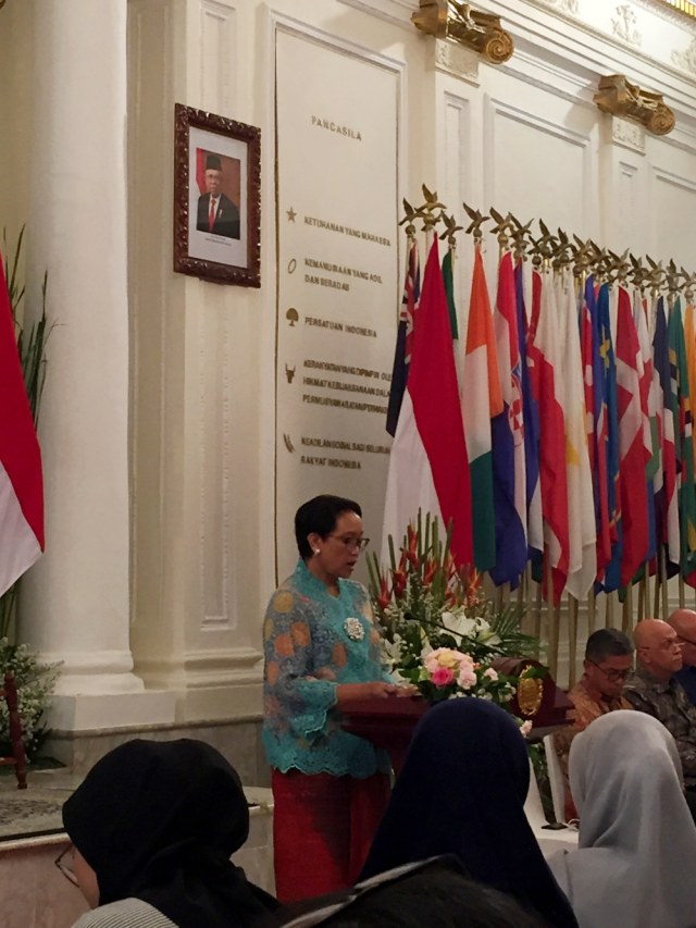 Menteri Luar Negeri Retno Marsudi di Gedung Pancasila, Kemlu RI, Jakarta Pusat, Selasa (29/10). Foto: Darin Atiandina/kumparan