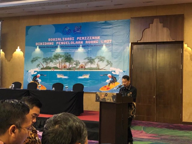 Sosialisasi Perizinan di Bidang Pengelolaan Ruang Laut di Yogyakarta, Selasa (29/10/2019). Foto: atx.