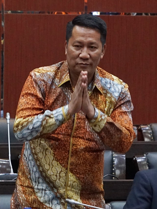 Anggota DPR RI fraksi Gerindra Supratman terpilih sebagai Ketua Badan Legislasi (Baleg) DPR RI beserta empat pimpinan lainnya di Komplek Parlemen, Jakarta, Rabu (30/10). Foto: Fanny Kusumawardhani/kumparan