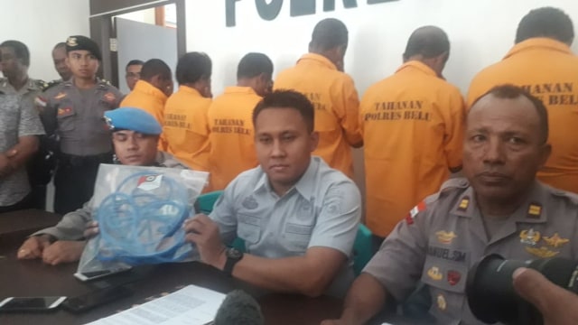 Polres Belu menetapkan 7 tersangka dalam kasus penganiayaan Noviana Baru. Foto: Istimewa.