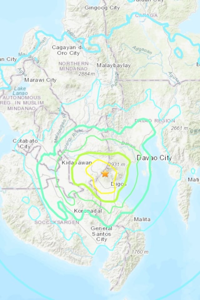 Gempa di Filipina. Foto: Dok. USGS