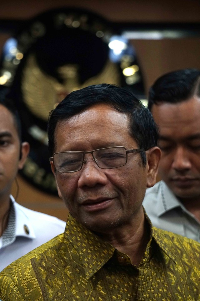 Menko Polhukam Mahfud MD usai Rapat Paripurna Tingkat Menteri di Kemenko Polhukam, Jakarta. Foto: Irfan Adi Saputra/kumparan