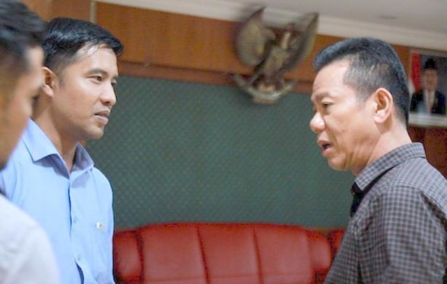 Presiden Direktur PT Satnusa Persada Tbk Abidin (kanan) dalam sebuah kesempatan (Foto: Batamnews)