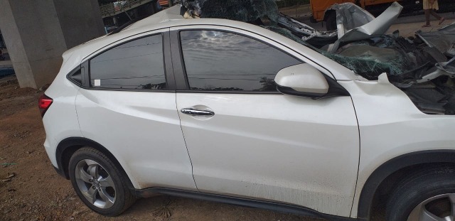 Bagian belakang truk yang tertabrak mobil Dylan Carr.