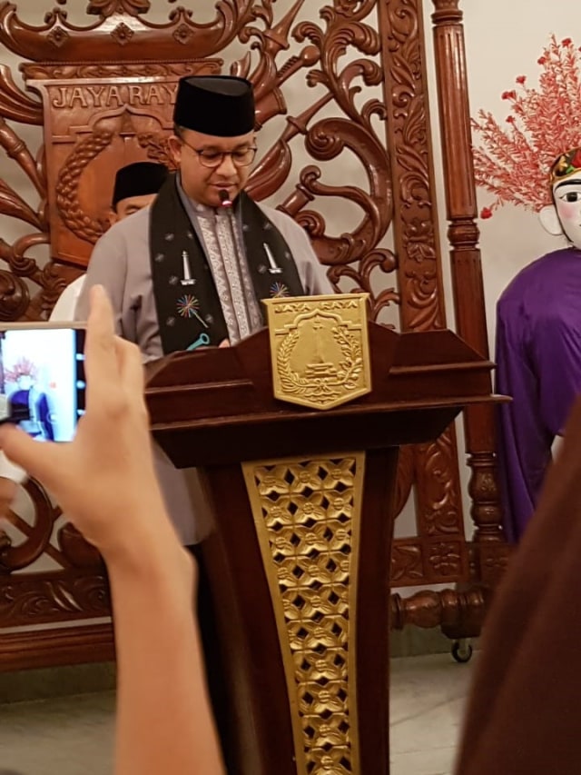 Gubernur DKI Jakarta Anies Baswedan di Balai Kota, Jakarta, Jumat  (1/11).  Foto: Efira Tamara Thenu/kumparan 