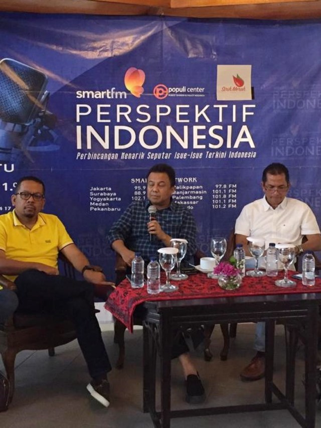 Diskusi perspektif Indonesia bertajuk 'Memaknai pelukan politik PKS dan NasDem'. Foto: Paulina Herasmarindar/kumparan