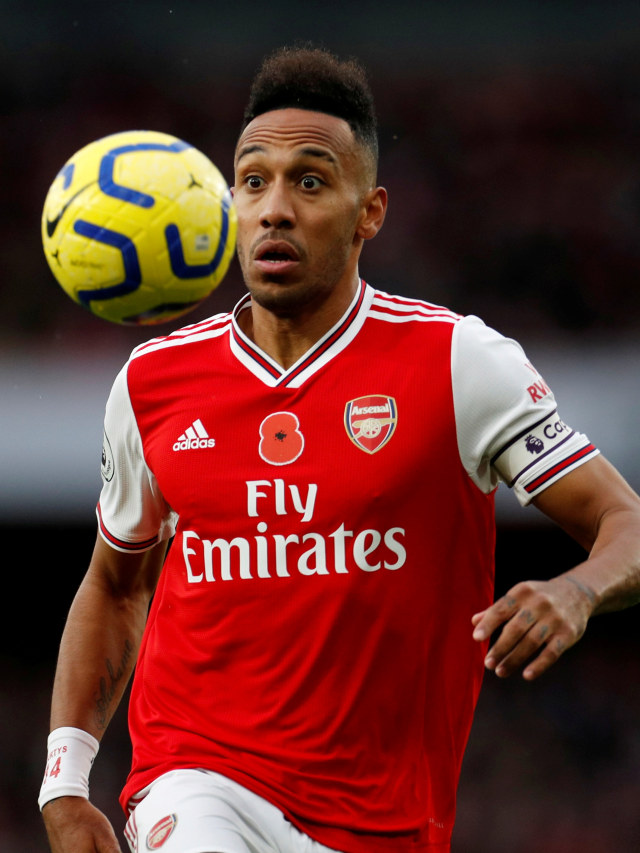 Pemain Arsenal, Pierre-Emerick Aubameyang. Foto: REUTERS/Eddie Keogh