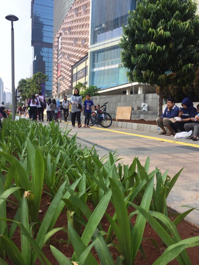 Suasana di area CFD Bunderan HI yang bebas PKL. Foto: Raga Imam/kumparan