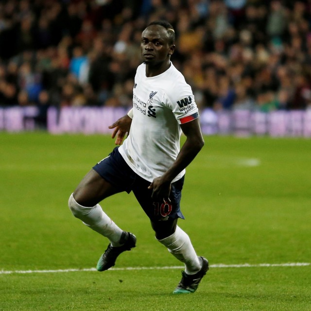 Sadio Mane, usai mencetak gol kemenangan buat Liverpool. Foto: Reuters/Craig Brough