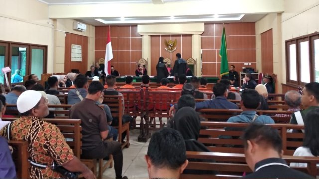 Sidang kasus kekerasan oleh kelompok SMB. Foto: Yovy